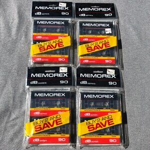 Memorex DB Series 90 Blank Cassette Tapes New Sealed Lot of 8